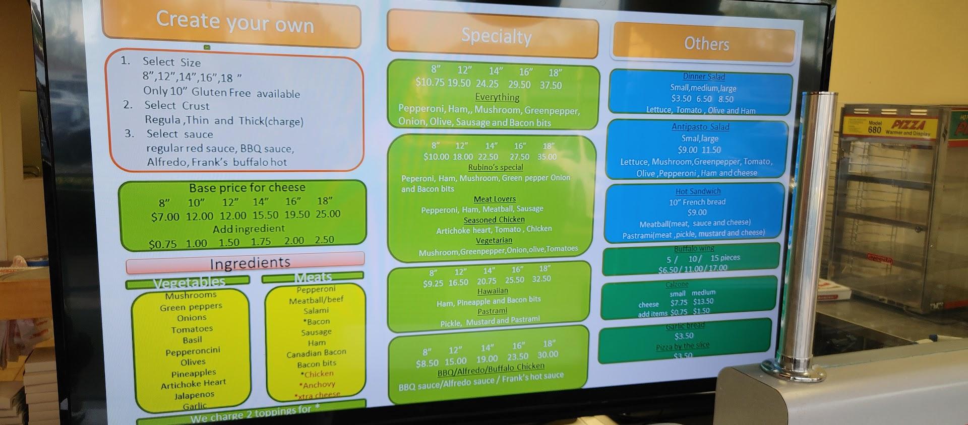 WORLD CLASS PIZZA Menu image 1